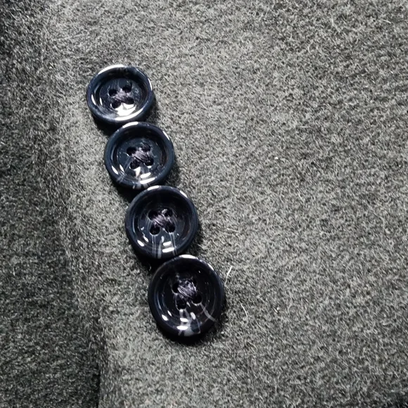 Men's Olive Green Single-Breasted Overcoat - Picture 6 of 7